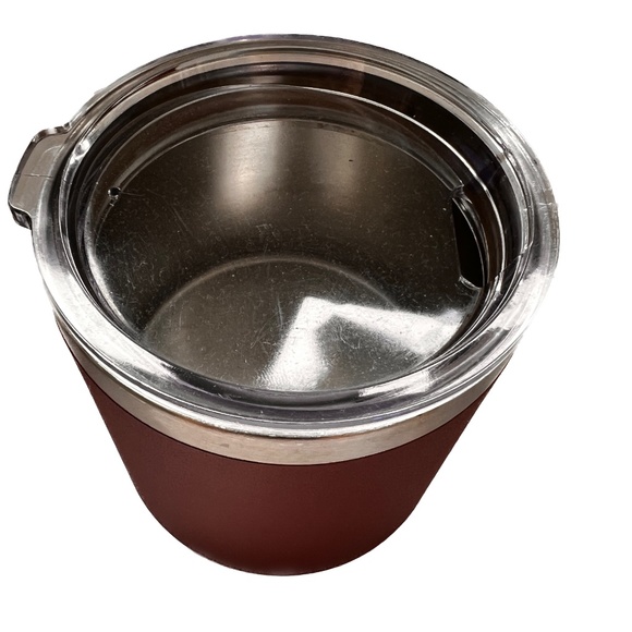 Simple Drink Travel Mug Red Coffee Tea w Lid Thermal Stainless Steel 14 Ozs - Picture 3 of 6